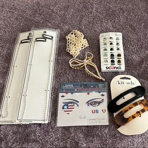 Kitsch Hair Clips,Scunci, Hair Extensions Etc…